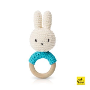 miffy handmade teether ring, aqua