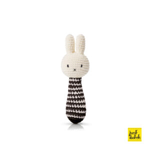 miffy handmade rattle, black stripes