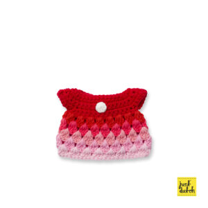 red rainbow dress handmade