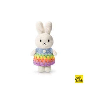 miffy handmade and her pastel rainbow dress