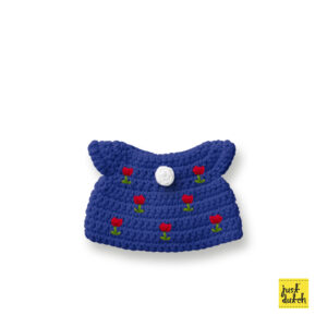 blauwe tulpen jurk handmade