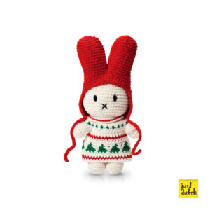 miffy handmade and her Christmas dress + red hat