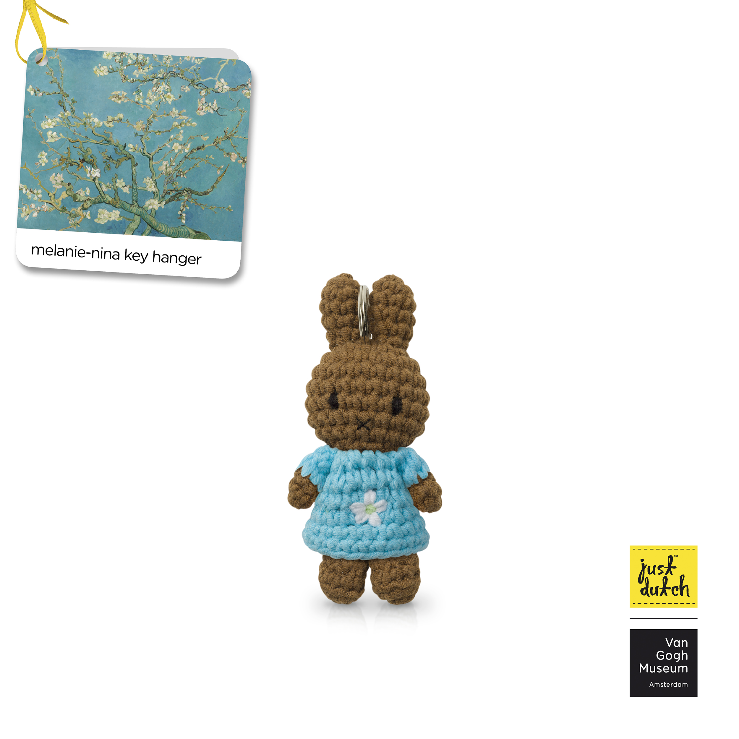 melanie handmade keychain almond blossom