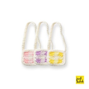 3 pastel geruite tasjes handmade