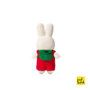 miffy handmade and her red overall + green backpack